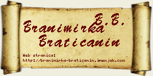 Branimirka Bratičanin vizit kartica